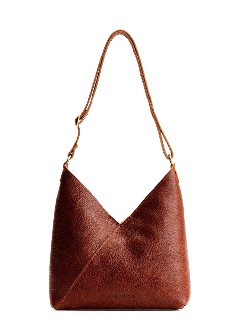 Portland Leather Small Naomi Shoulder Bag in Nutmeg - Picture 11 of 12
